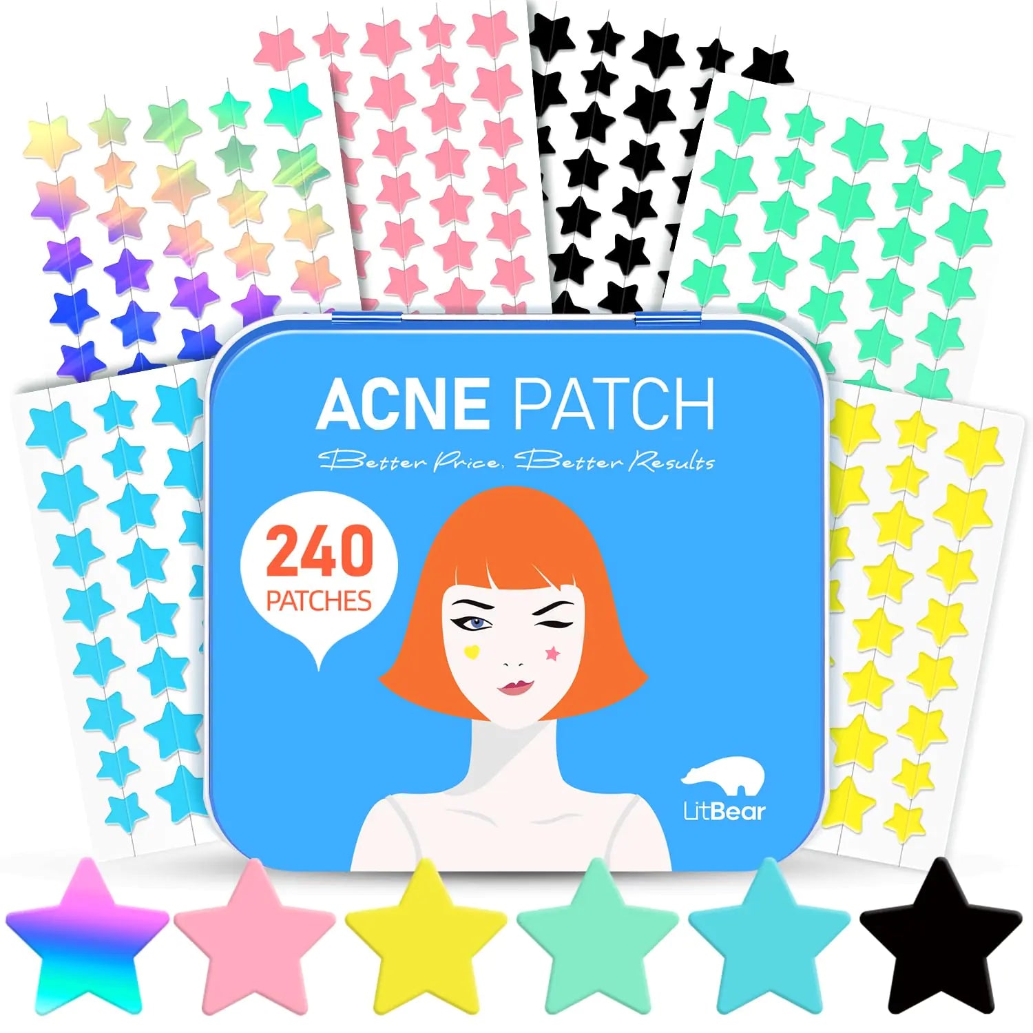 Star Acne Patches with Tea Tree & Centella